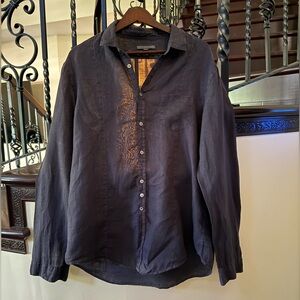 John Varvatos Linen Shirt L